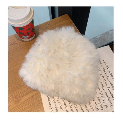 China COMMON Thickened Warm Fur Embedded Hat Woven Rabbit Plush Rabbit Winter Real Winter Cold Proof Knitted Woolen Hat for sale