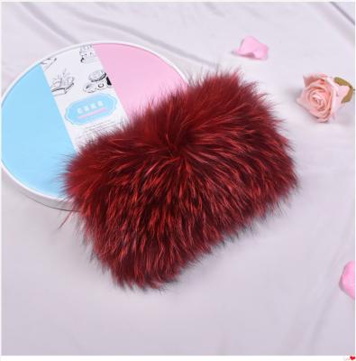 China Autumn And Winter Korean Version Fox Fur Grass Scarf Short Elastic Hair Band Head Cover Neck Cover Women Knitting Scarf for sale