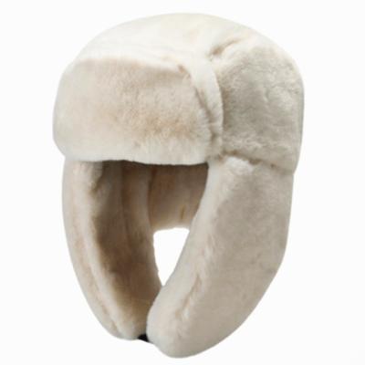 China Winter COMMON Ski Lady Aviator Ear Flap Faux Rabbit Warm Fur Hat For Women Winter for sale