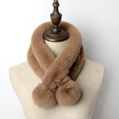 China The middle scarf women's artificial wool warm bib in the autumn and winter scarf fur scarf for sale