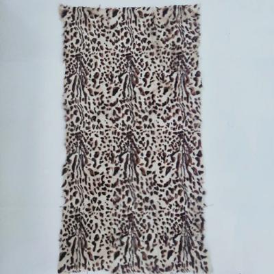 China Auto Upholstery Fur Raw Materials Leopard Pattern Goat Skin Plate for sale