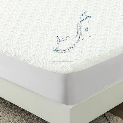 China Waterproof XL Waterproof Bamboo Twin Mattress Protector for Extra Long Twin Bed Cooling Soft Quiet Breathable Fitted Mattress Cover for sale