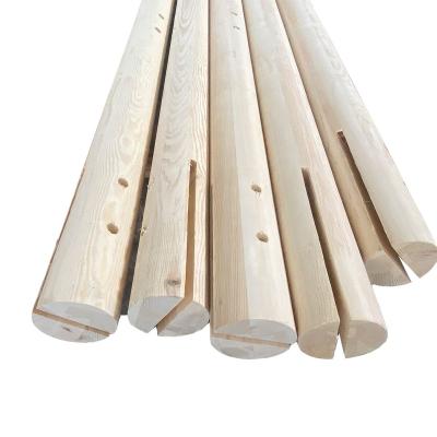 China 100% Eco-friendly Manufacture Supply Glulam Solid Wood Fir Trees Bonded Laminated Timber Timber Pole For Construction for sale