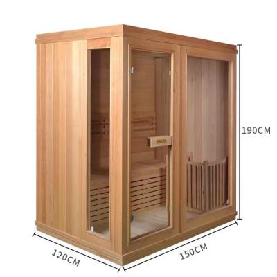 China With High Quality Personal Wooden Bath Room Wooden Crosshead Windows Sauna Wooden Steamer Steam Sauna Room Cheap Dry Room For Sale for sale