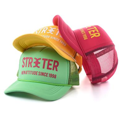 China JOINT custom custom gorras golf headwear pinch SEAL /rope screen print foam golf front hat for sale