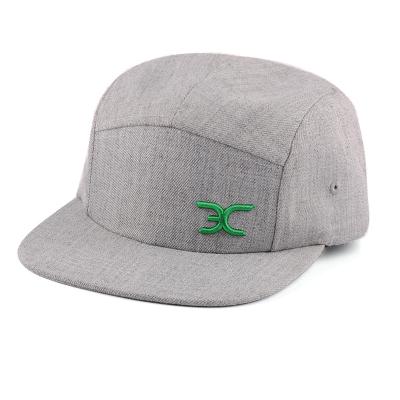 China Wholesale Cheap COMMON COMMON Gray Embroidery Custom 5 Panel Blank Hats Custom Made for sale