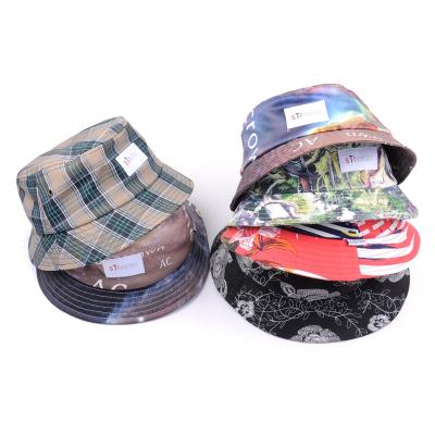 China Image Picture Trending Custom Bucket Hat 2021 Women , Designer All Over Print Fishing Hat Making for sale