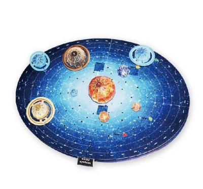 China Cartoon 3D Puzzle 8 Planets Insert 3D Educational Toy for Gifts Adult Children Hand-Assembled Space Planet Model Toys for sale