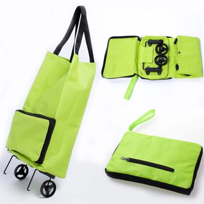 China Wholesale Reusable Eco-Friendly Collapsible Trolley Bag Portable Folding Grocery Carts Supermarket Trolley Shopping Bag With Wheels for sale