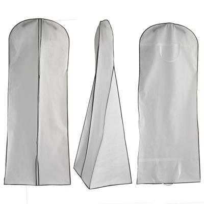 China Custom Dustproof Non-woven Dress Logo Zipper Wedding Cover Dresses Packing Bag With Garment Bag Evening Dress for sale