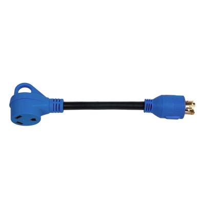 China Power Indicator Generator Welder Adapter Cord NEMA L14-30P Twist Locking to NEMA 14-50R, 4 Prong Generator to 4 Prong Welder Power Adapter Cord for sale