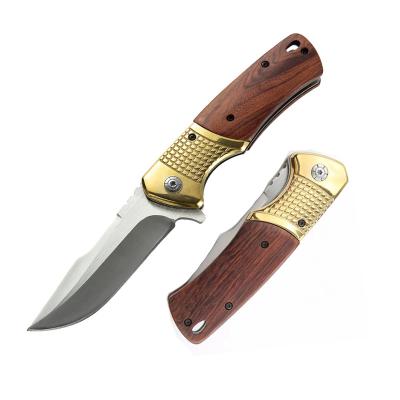 China Free Shipping Non-variable Free Shipping Hunter Pocket Knives Stainless Steel Outdoor Handmade Cold Camping Knife For Women Hunting Knife Gold Survival for sale