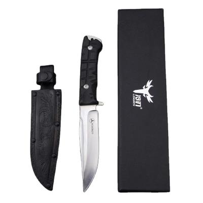 China Outdoor Tools Most Popular Cowhide Sheath Safety Hunting Survival Knife Outdoor Knives for sale