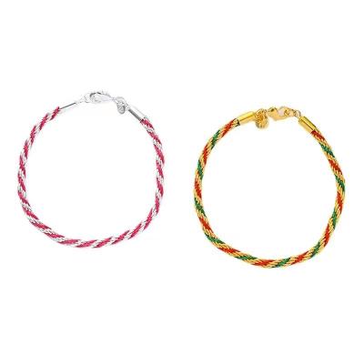 China Wholesale Exquisite Hiphop Hand & Woven Colorful Design Cotton Rope Bracelet Unique Friendship Bracelet For Teens for sale