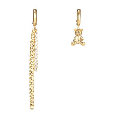 China FASHIONABLE Unique Style Elegant Bear Earrings Women's Gold Long Earrings for sale