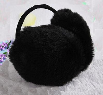 China Keep Classic Fuzzy Faux Fur Warm Big Plush Winter Ear Cover Kids Earmuff Solid Color Adult Ear Warmer Ear Muff Headband for sale