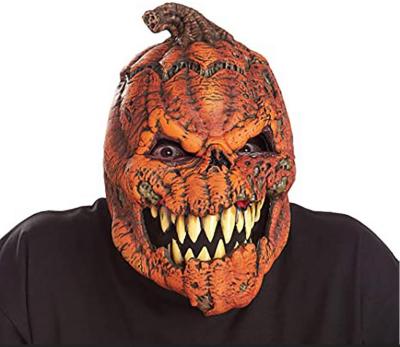 China Latex Customized Horror Halloween Party Mask Latex Pumpkin Masks Decoration Display Prop for sale