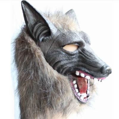 China The Halloween Party Full Face Latex Animal Cosplay Mask Cosplay Mask Wolf Head Cover for sale