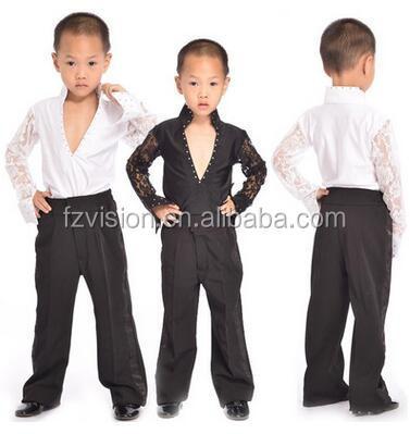 China from above & Pique Hotsale Long Sleeve Top And Pants Latin Dance Costumes Boys Latin Dance Costumes for sale