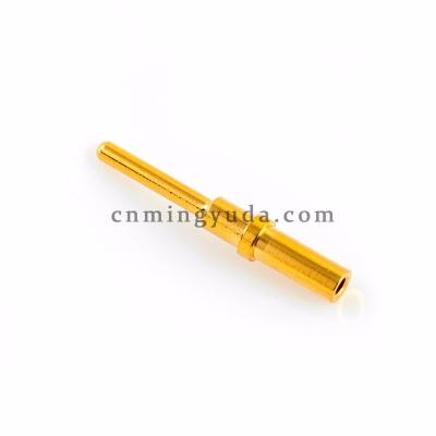 China PCB Electrical Contact Gold Plating Brass Pin Male To Female for sale