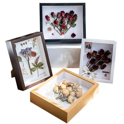 China New Classic/Postmodern Wholesale High Quality New Design Flowers Shade Box Photo Frame For Home Decoration for sale