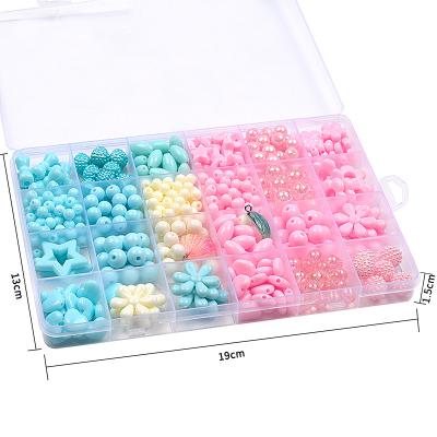 China 24 Lattice Ceramic Acrylic Beaded Children's DIY Toys Handmade Girls Beaded Necklace Bracelet Puzzle for sale