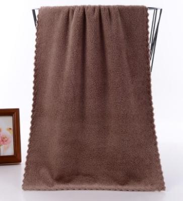 China Coral Fleece Soft Warm Custom Cotton Towel Single Bath Towel Can Be Embroidered for sale