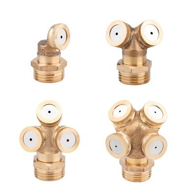 China Brass Garden Mist Nozzles Mist Water Spray Sprinkler Mister Nozzles /Fog Nozzles For Cooling System for sale