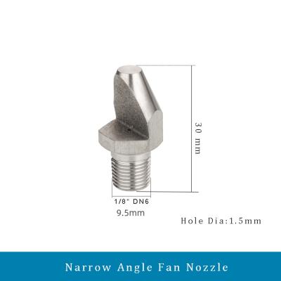 China Building Material Stores Stainless Steel Angle Fan Nozzle Narrow Flat High Impact Spout for sale