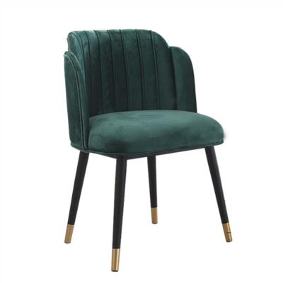 China Modern Nordic Dining Room Design Luxury Green Velvet Dining Chair UK for sale