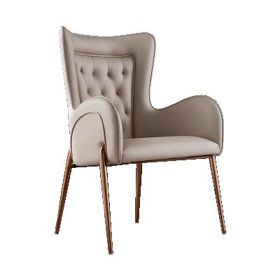 China 2020 New Style Modular Dining Chair Luxurious Soft PU Leather Chair With Ornate Button for sale