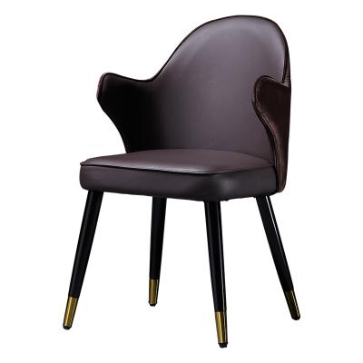 China Soft Quality Dining Modern Furniture Online Dining Chair With Gold Leg for sale