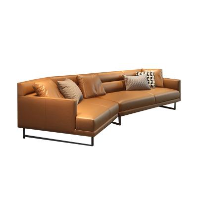 China Living Room Modular Italian Design High Quality Napa Leather Sofa for sale