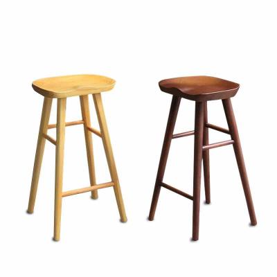 China Bar Furniture Simple Design Coffee Shop Use Wooden Bar Stool for sale