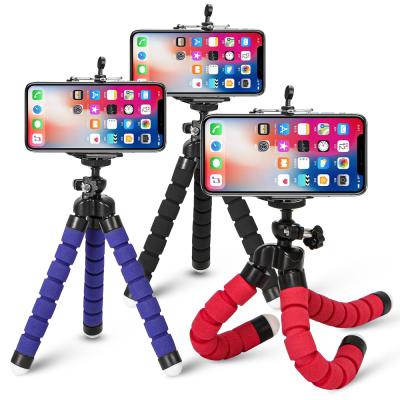 China Mini Portable Flexible Sponge Octopus PORTABLE Mini Tripod for Webcam Mini Camera Tripod Phone Holder Clip Holder for sale