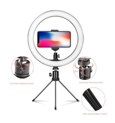 China PORTABLE Makeup Desk LED Ring Light for Live Streaming Meetings /Zoom/Youtube Video/Volg, Compatible with Smart Phones for sale