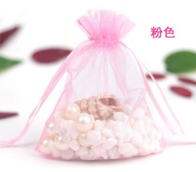 China Matching Eco - Friendly Color Present Organza Drawstring Pouches Candy Jewelry Bags for sale