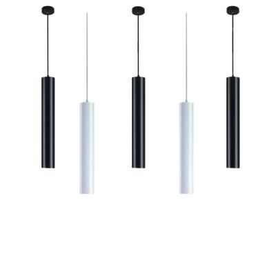 China Modern new long line light tube suction led chandelier down light restaurant bar engineering cylindrical top led spotlight for sale