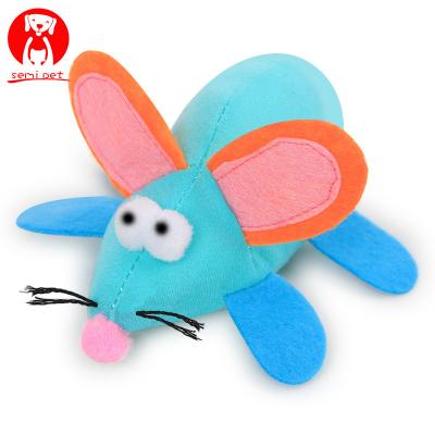 China Viable Pull Wire Vibration Toy Shock Mouse Plush Toy Three Colors Pet Cat Toy for sale