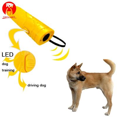 China Viable Pet Cat Dog Training Clicker Plastic New Dogs Click Trainer Aid With LED Ultrasonic Dog Toy for sale