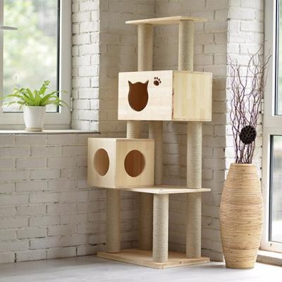 China Cat Tree Cat Tower Sustainable With Scratching Posts Kitten Activity Tower Condo Pet Furniture for sale