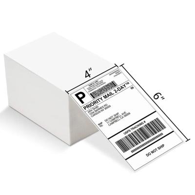 China RO 100x150mm Waterproof Packing Slip Label 4x6 Label Transport Label A6 Barcode Paper Low Price Blank Thermal Label Paper Direct Thermal Blank for sale