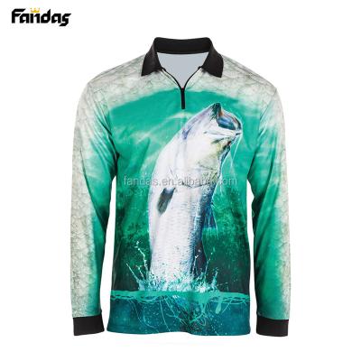 China Sublimation Antibacterial Wholesale Polyester Long Sleeve 100% Polo Shirt Antibacterial Fishing Tank Top for sale