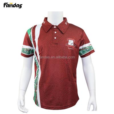 China 100% Polyester Custom 100% Polyester Sublimation Printing 100% Polyester Men's Polo Shirt for sale