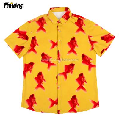 China Polyester + Spandex Polyester + Spandex Hawaiian Shirts Women's Blouses And Shirts Plus Size Men's Shirts for sale