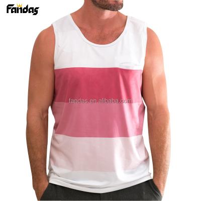 China 100% Polyester 100% Polyester Customize Mens Tank Tops Polyester Mens Vests Sublimation All Print Tank Top for sale