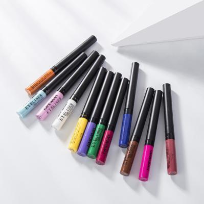 China Waterproof 12 Color Waterproof Eyeliner Matte Liquid Eyeliner Quick Dry Makeup for sale