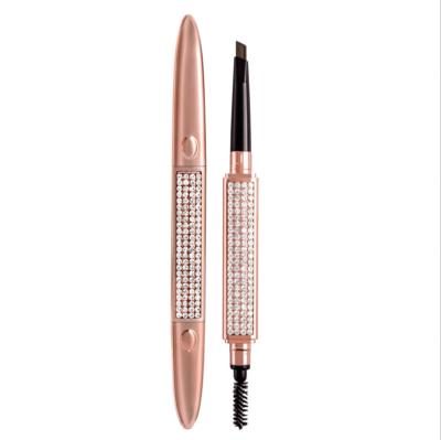 China Best Private Label Rose Gold Waterproof Retractable Eyebrow Pencil for sale