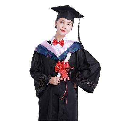 China Breathe Free Graduation Gown and Float Hat School Long Gown Set Manufacturer for sale