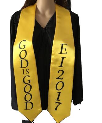 China Wholesale Cheap Fashionable Simple Satin Graduation Stoles/Sashes For High School Graduation Gown for sale